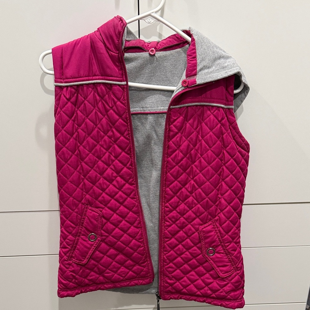 Three Hearts Fuchsia Quilted Vest